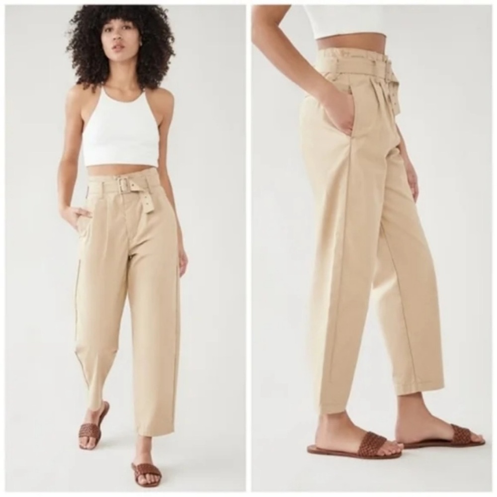 NWOT Levi's Tailor High Loose Taper Pants in Incense Brown Belted Paperbag
